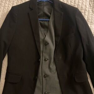 Chaps Boys Black Suit Jacket and vest